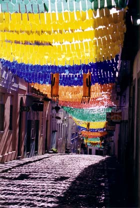 Decorations during the 'Festa de São João'